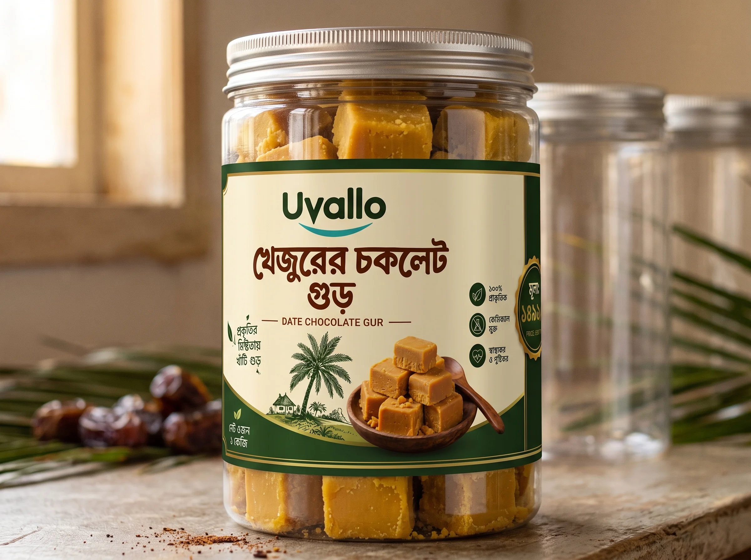প্রিমিয়াম কোয়ালিটি ঐতিহ্যবাহী খেজুরের চকলেট গুড় (১ কেজি)